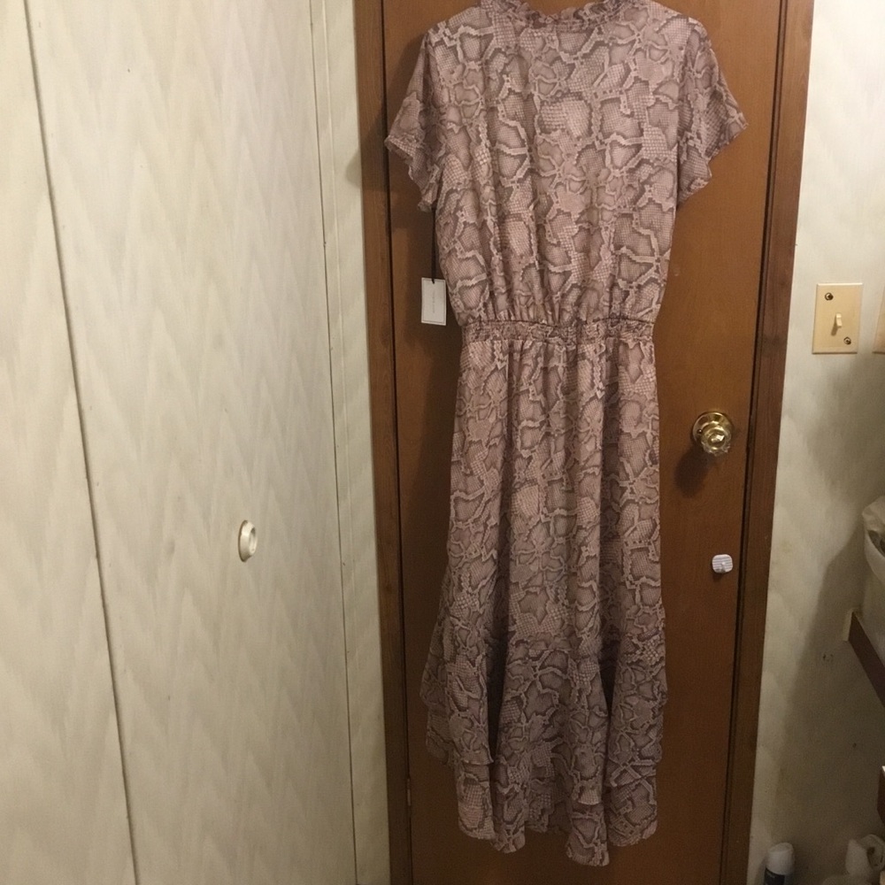 1.State Womens Snake Print Hi-Low Daytime Maxi Dress L - Picture 4 of 7